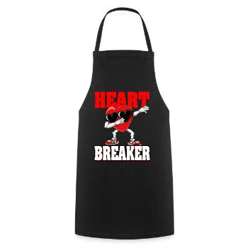 Dabbing Heart Breaker Drôle Messieurs Enfants Garçons - Tablier de cuisine - noir - Devant - AI Model Male 185 dark (185cm)