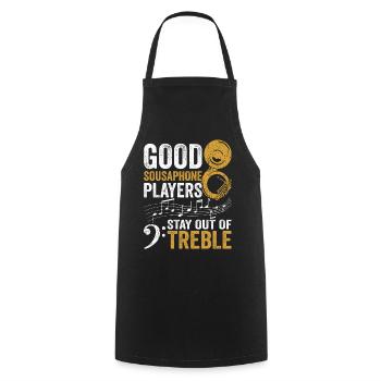 Sousaphone Brass Band Orchestra Musician - Cooking Apron - black - Front - AI Model Male 185 dark (185cm)