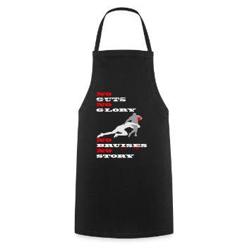 No guts, no glory - Cooking Apron - black - Front - AI Model Male 185 dark (185cm)