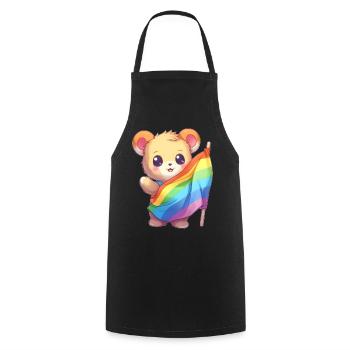 Love is a Bear Necessity - Cooking Apron - black - Front - AI Model Male 185 dark (185cm)