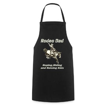 Rodeo Papa Unique gift idea for dad - Cooking Apron - black - Front - AI Model Male 185 dark (185cm)