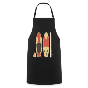 Standup Paddleboarding - Cooking Apron - black - Front - AI Model Male 185 dark (185cm)