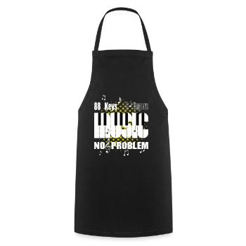 Piano Piano 88Keys 10Fingers Music Instrument - Cooking Apron - black - Front - AI Model Male 185 dark (185cm)
