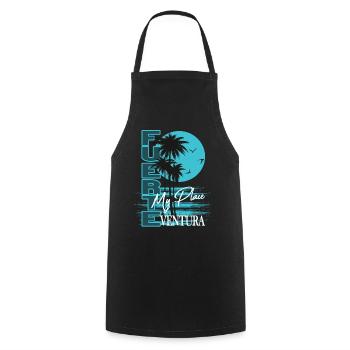 Fuerteventura Palm Sunset My Place Shirt - Cooking Apron - black - Front - AI Model Male 185 dark (185cm)