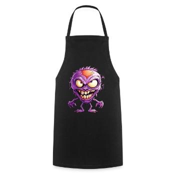 Halloween Monster Zombie Effrayant Costume d’horreur - Tablier de cuisine - noir - Devant - AI Model Male 185 dark (185cm)