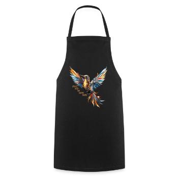 Cooler Vogel für Frieden - Kochschürze - Schwarz - Vorne - AI Model Male 185 dark (185cm)
