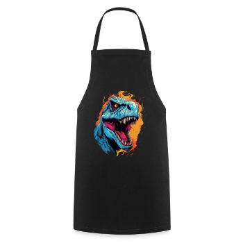 T-Rex Dinosaur Dino Tyrannosaurus Rex Vintage - Cooking Apron - black - Front - AI Model Male 185 dark (185cm)