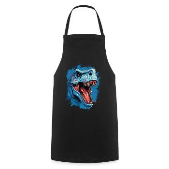 T-Rex Dinosaur Dino Tyrannosaurus Rex Vintage - Cooking Apron - black - Front - AI Model Male 185 dark (185cm)