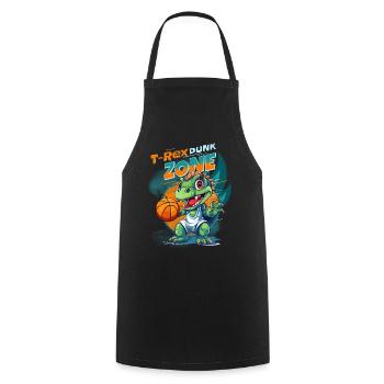 Basket-ball Dinosaure T-Rex Animal Player Cartoon - Tablier de cuisine - noir - Devant - AI Model Male 185 dark (185cm)