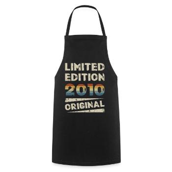 Limited Edition Birthday Party Vintage 2010 - Cooking Apron - black - Front - AI Model Male 185 dark (185cm)