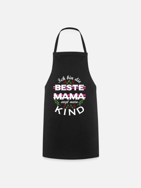Best mom – says my child - Cooking Apron - black