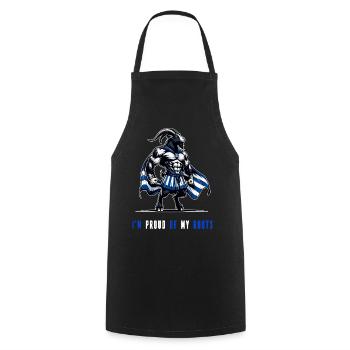 Je suis fier de mes racines grecques - Tablier de cuisine - noir - Devant - AI Model Male 185 dark (185cm)