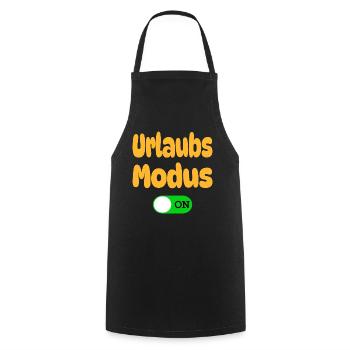 Urlaubsmodus An Lustiges Ferien Schalter T-Shirt - Kochschürze - Schwarz - Vorne - AI Model Male 185 dark (185cm)