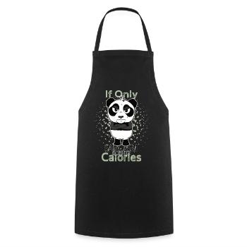 Sarcasme brûle des calories panda drôle - Tablier de cuisine - noir - Devant - AI Model Male 185 dark (185cm)