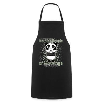 Don't Like Mornings – Grumpy Panda Humor - Cooking Apron - black - Front - AI Model Male 185 dark (185cm)