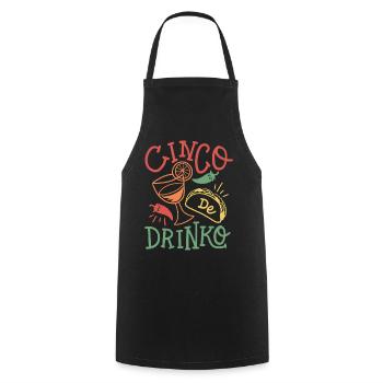 Cinco de Mayo Tequila mexikanische Trinkparty - Kochschürze - Schwarz - Vorne - AI Model Male 185 dark (185cm)