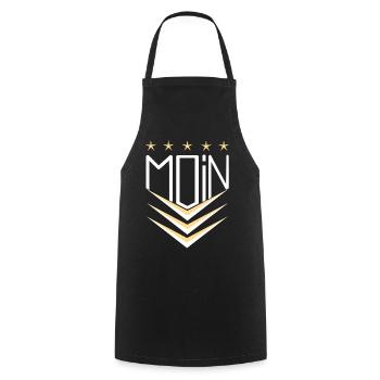 Hello - Cooking Apron - black - Front - AI Model Male 185 dark (185cm)