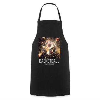Basketball Feu Joueur de basket-ball Fan Dunking Sport - Tablier de cuisine - noir - Devant - AI Model Male 185 dark (185cm)