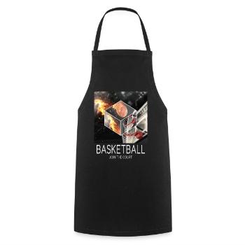 Basketball Feu Joueur de basket-ball Fan Dunking Sport - Tablier de cuisine - noir - Devant - AI Model Male 185 dark (185cm)