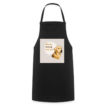 Golden Retriever - What ́s Wrong With You - Cooking Apron - black - Front - AI Model Male 185 dark (185cm)