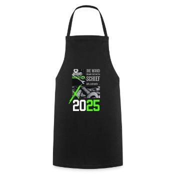 Hobby Construction Manager 2025 – I'm building it somehow now - Cooking Apron - black - Front - AI Model Male 185 dark (185cm)