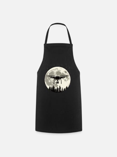 Drone Pleine Lune - Tablier de cuisine - noir