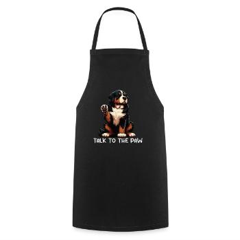 Parlez au bouvier bernois Paw Chiens de montagne - Tablier de cuisine - noir - Devant - AI Model Male 185 dark (185cm)