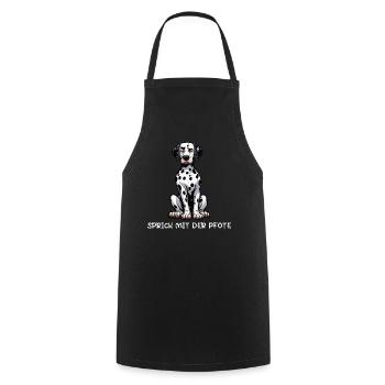 Talk to the paw Dalmatian Dalmatian Keeper - Cooking Apron - black - Front - AI Model Male 185 dark (185cm)