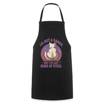 Chiignons de chat d’acier - Tablier de cuisine - noir - Devant - AI Model Male 185 dark (185cm)