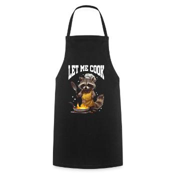Raccoon Let Me Cook Meme - Cooking Apron - black - Front - AI Model Male 185 dark (185cm)