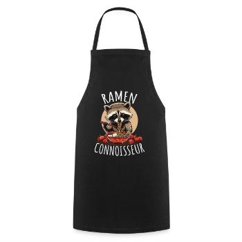 Ramen Raton laveur Connaisseur - Tablier de cuisine - noir - Devant - AI Model Male 185 dark (185cm)