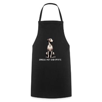Talk to the paw Whippet Greyhound Whippets - Cooking Apron - black - Front - AI Model Male 185 dark (185cm)