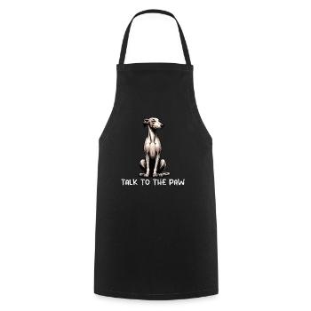 Parlez à la patte Whippet Greyhound Whippets - Tablier de cuisine - noir - Devant - AI Model Male 185 dark (185cm)