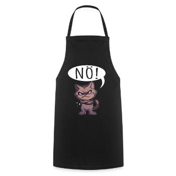 non facile non non chat chat drôle de dicton - Tablier de cuisine - noir - Devant - AI Model Male 185 dark (185cm)