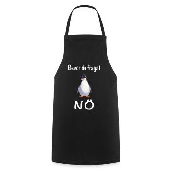 Bevor du fragst NÖ Pinguin - Kochschürze - Schwarz - Vorne - AI Model Male 185 dark (185cm)