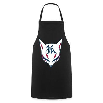 Renard du Japon manga - Tablier de cuisine - noir - Devant - AI Model Male 185 dark (185cm)