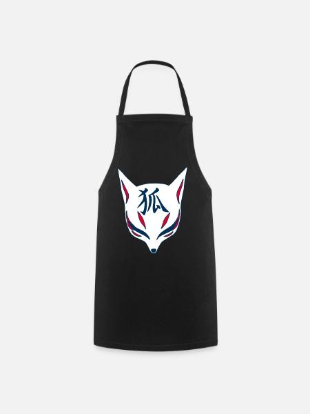 Renard du Japon manga - Tablier de cuisine - noir