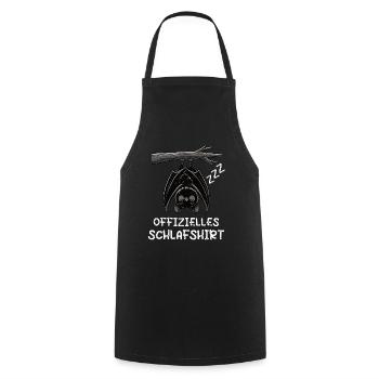 Official Sleeping Shirt Bat Bats - Cooking Apron - black - Front - AI Model Male 185 dark (185cm)