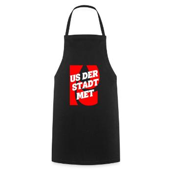 Us of the city met K - Cooking Apron - black - Front - AI Model Male 185 dark (185cm)
