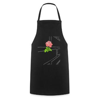 Le triomphe de la nature (rose) - Tablier de cuisine - noir - Devant - AI Model Male 185 dark (185cm)