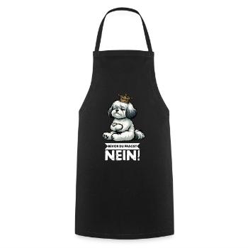 Avant que vous ne demandiez, aucun propriétaire havanais - Tablier de cuisine - noir - Devant - AI Model Male 185 dark (185cm)