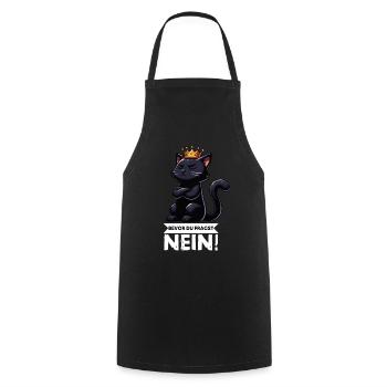 Avant que tu ne demandes Pas de chats Chats Amateur des chats - Tablier de cuisine - noir - Devant - AI Model Male 185 dark (185cm)