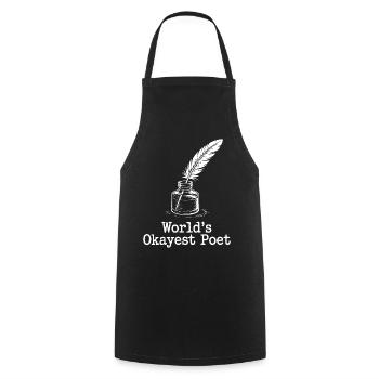 Okayest Poet Feather Ink - Kochschürze - Schwarz - Vorne - AI Model Male 185 dark (185cm)