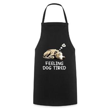 Feeling Dog Tired Whippet Windhund Whippets  - Kochschürze - Schwarz - Vorne - AI Model Male 185 dark (185cm)