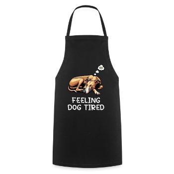 Feeling Dog Tired Whippet Windhund Whippets  - Kochschürze - Schwarz - Vorne - AI Model Male 185 dark (185cm)
