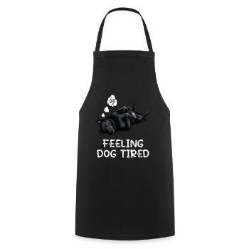 Propriétaire de berger noir fatigué par le chien - Tablier de cuisine - noir - Devant - AI Model Male 185 dark (185cm)