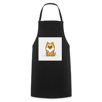 Cuddly Cartoon Dog - Cooking Apron - black - Front - AI Model Male 185 dark (185cm)