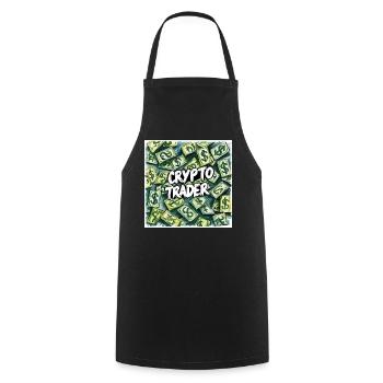 Pluie d’argent pour traders de cryptomonnaies - Tablier de cuisine - noir - Devant - AI Model Male 185 dark (185cm)