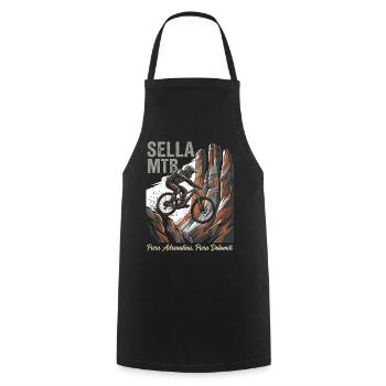 Sella MTB Towers Downhill Pura Adrenalina Art - Cooking Apron - black - Front - AI Model Male 185 dark (185cm)