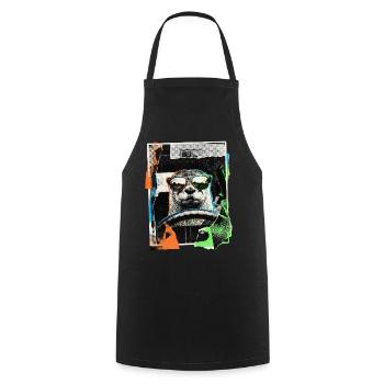 funny otter - Cooking Apron - black - Front - AI Model Male 185 dark (185cm)